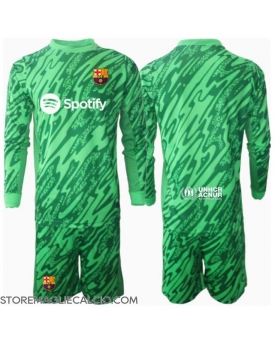 Barcelona Portiere Maglia Gara Trasferta Repliche 2024-25 Bambino Maniche Lunghe
